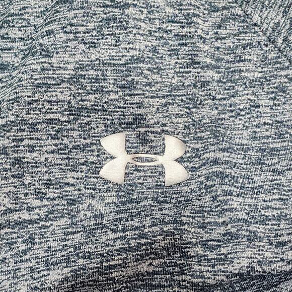 Under Armour 1/4 Zip Top Long Sleeve Heat Gear Heather Gray Loose Fit Medium - Picture 4 of 10
